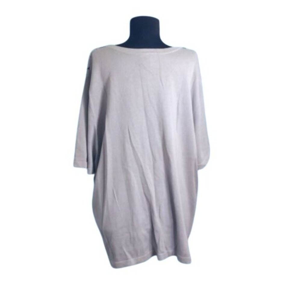 Maggie Barnes Size 3X 26/28W Womens Knit Top Argyle Print Gray Brown NEW - Picture 5 of 8